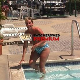 Topless At Hotel Pool - Orange County, California, USA