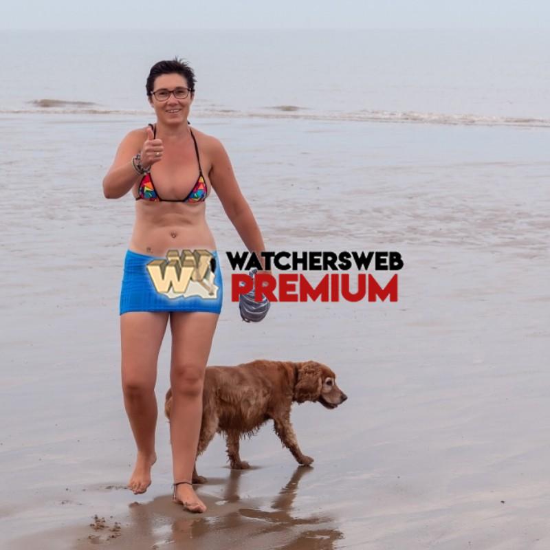 Stripping On A Public Beach - English Coast, Yorkshire, UK