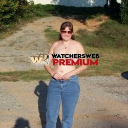 Wife Jenny Strips Outdoors - USA