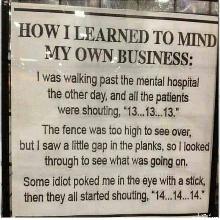 Lesson Learnt #0