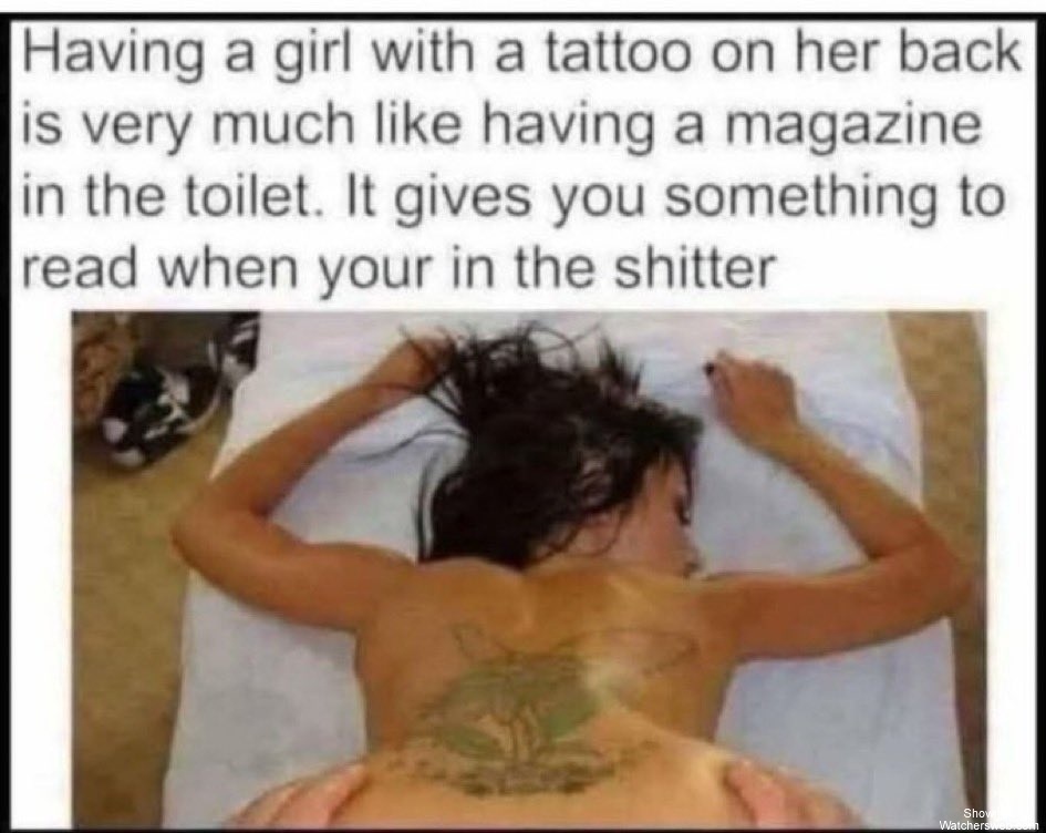 Girl With A Tattoo On Her Back #0