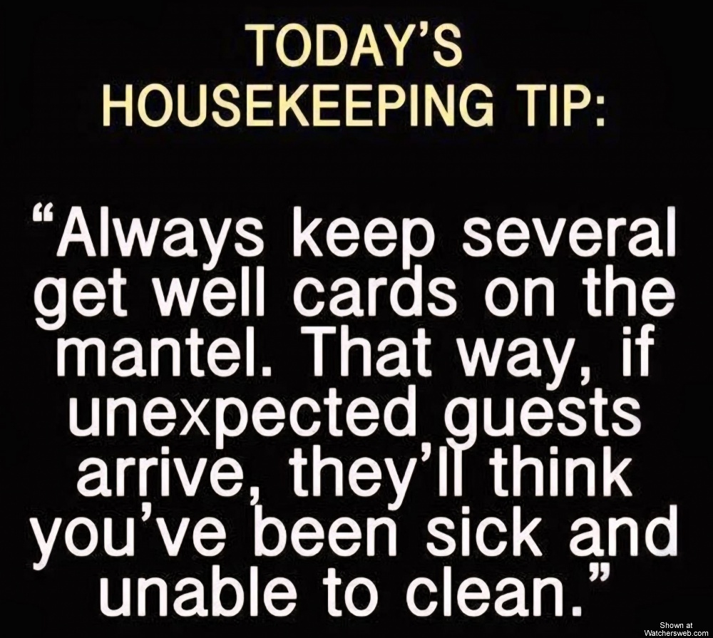 Housekeeping Tip #0