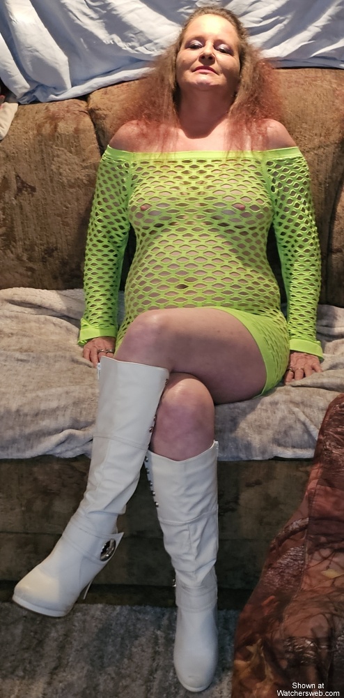 Green Fishnet Dress #3