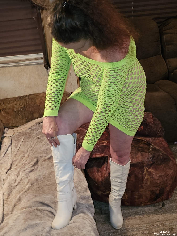 Green Fishnet Dress #7