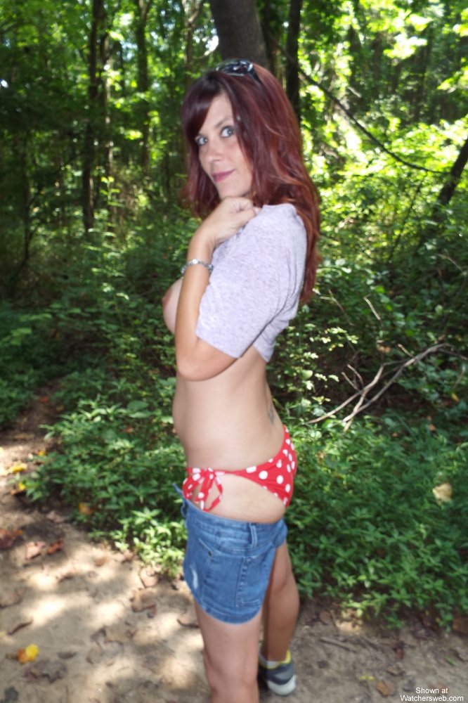 Jessica Flashing In Her Little Red Bikini #3